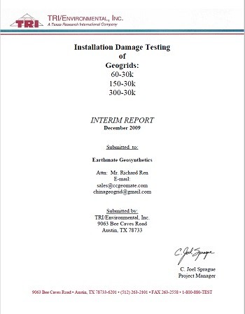 WALLSTRAIN Installation Damage Testing Report | TRI,U.S.A