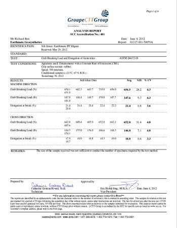 BASALFAB SILT FENCE SF88 Testing Report | CTTG,Canada